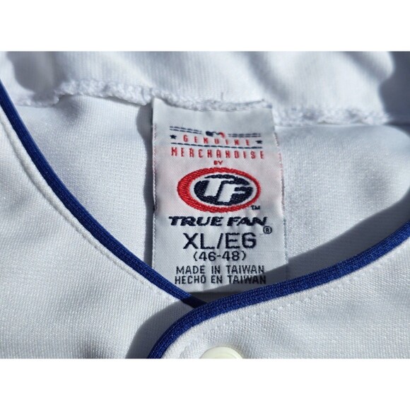 True Fan Philadelphia Phillies Baseball Jersey Men’s Sz XL EUC White Red Blue - Picture 8 of 13